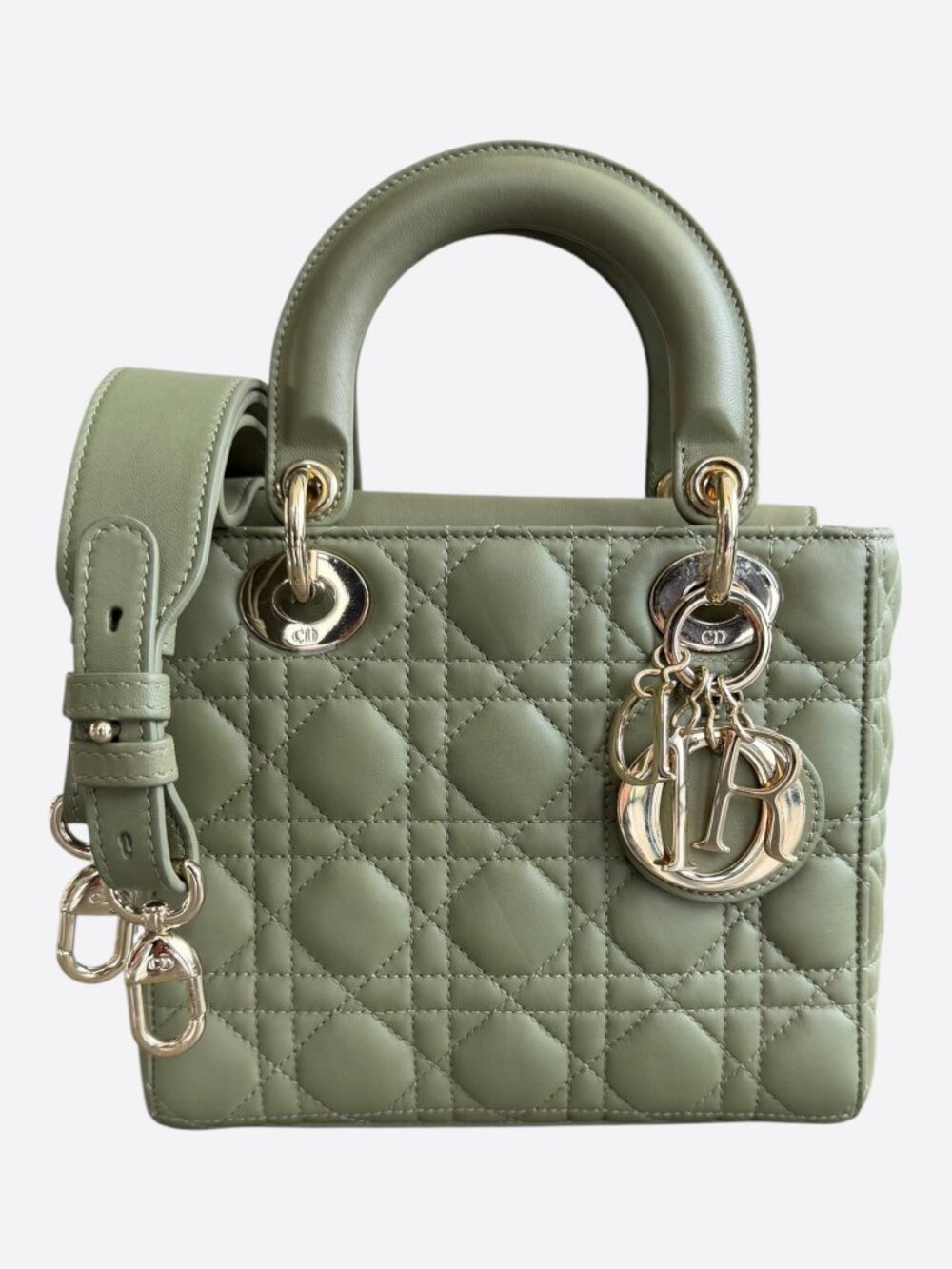 Dior Olive Medium Lady Bag - Picture 1 of 7